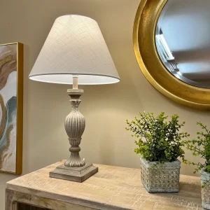 Lámpara de sobremesa madera 35x35x60 cm