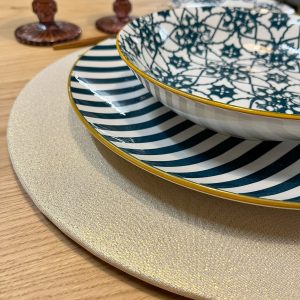 Bajoplato dorado brillo