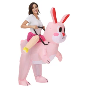 Disfraz Inflable Conejo Rosado