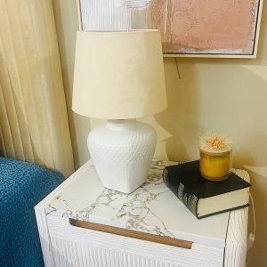 Lámpara de mesa blanca Touka 44x24x24 cm