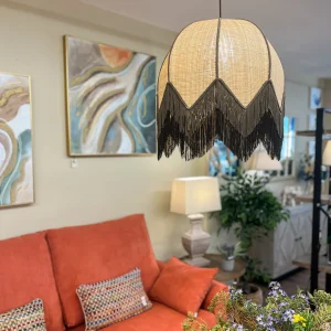 Lámpara Techo Cúpula Flecos