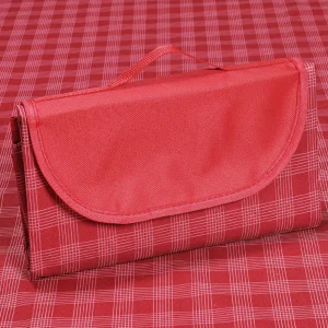 Mat De Picnic Cuadros Rojo