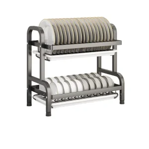 Escurridor de Platos Negro 2 Niveles