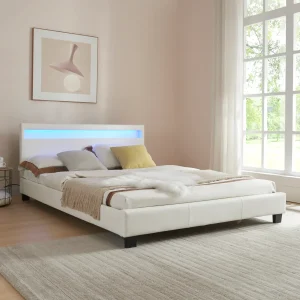 Cama tapizada LED París en varios colores y tamaños [Corium]