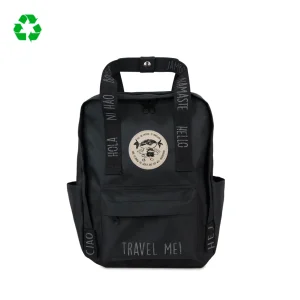 Mochila Mini saludos del mundo Negra