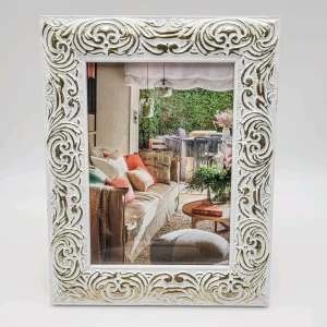 Marco de fotos blanco-plata 13x18 cm