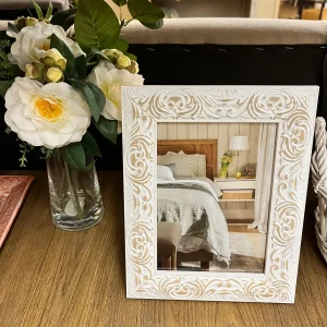 Portafotos blanco rozado 13x18 cm