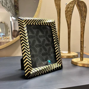 Marco de fotos negro y dorado 13x18