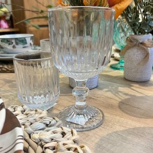 Copa cristal rayado transparente 380ml