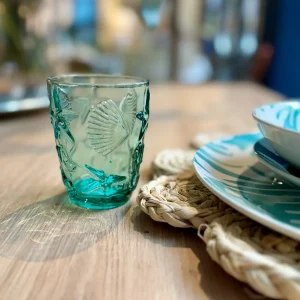 Vaso tuequesa tallado marino 290 ml set 6