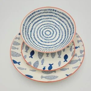 Vajilla tirreno peces 18 piezas