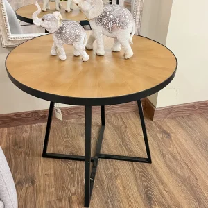 Mesa auxiliar madera y metal 60