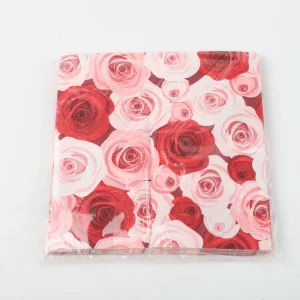 Servilleta rosas