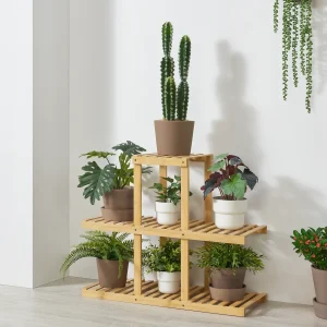 Estantería para plantas Halsua 60x72x28 cm Mesa para flores [en.casa]