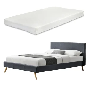 Cama tapizada Funchal con colchón en varios tamaños y colores Corium