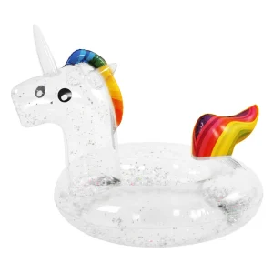 Flotador inflable unicornio transparente
