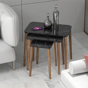 Mesa de comedor Rangstrup juego de 3 en varios colores [en.casa]