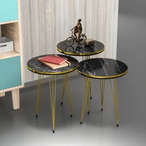 Mesa de comedor Ry juego de 3 en varios colores [en.casa]