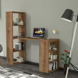 Escritorio Meråker con estantes 120x40x123,5cm en varios colores [en.casa]