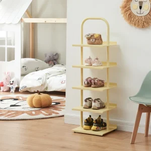 Estantería para zapatos infantiles Poytya acero 96x30x27 cm [en.casa]