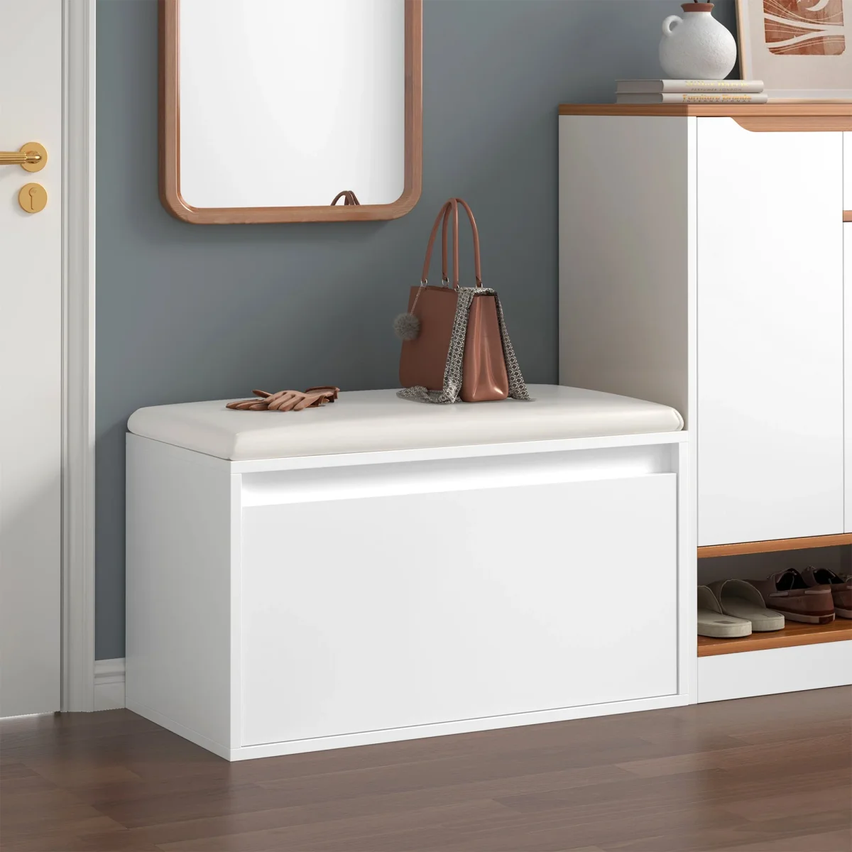 Banco de asiento Degerfors 80x39x45 cm [en.casa] - Imagen 7