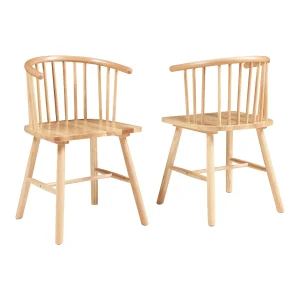 Silla de comedor Stami juego de 2 madera [en.casa]