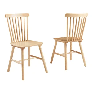 Silla de comedor Karmoy juego de 2 madera [en.casa]