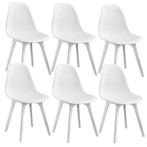 Set de 6 sillas de comedor Brevik 83x54x48 cm en varios colores en.casa