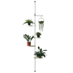 Estantería para plantas telescópica 110-305 cm estantería para flores [en.casa]