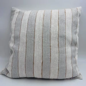 Cojín rayas azul y marrón 45x45 cm
