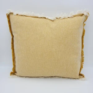 Cojín natural amarillo 45x45 cm