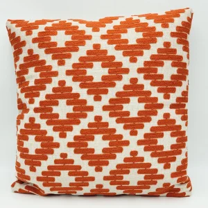 Cojín bordado mosaico rojo 45x45 cm