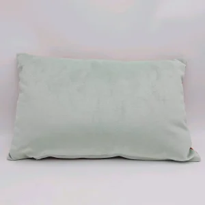 Cojín velvet naranja y azul 30x40 cm