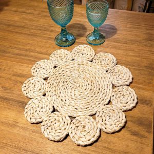 Mantel individual fibra natural 38x38x1 cm