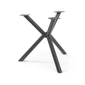 Estructura de mesa Viserinna acero 94,5x94,5x73 cm negro [en.casa]