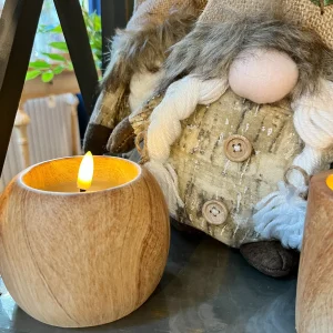 Vela led cemento cera natural