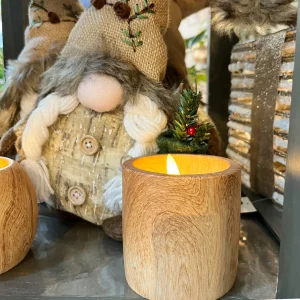 Vela led cera y cemento natural