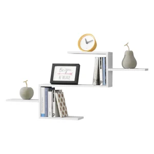 Estante flotante Flekkefjord 104 x 14,5 x 49,5 cm con 5 superficies de almacenamiento varios colores en.casa