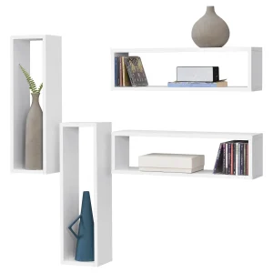 Estantería de pared Fagernes 59x15x17cm juego de 4 unidades varios colores en.casa