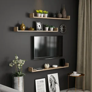 Set de estanterías de pared Arden 10 x 120 x 15 cm en varios colores [en.casa]