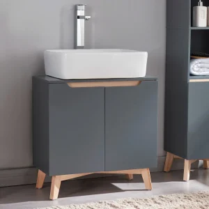 Mueble bajo lavabo Erkrath Gris/Madera [en.casa]