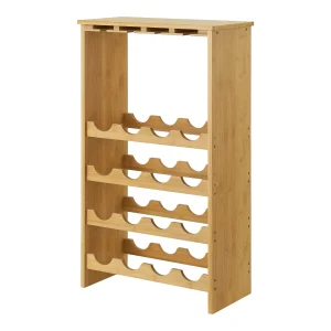 Estantería para vino de bambú Fetlar 84,8 x 50 x 24 cm [en.casa]