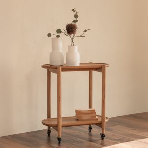 Carrito auxiliar Aura de teca maciza