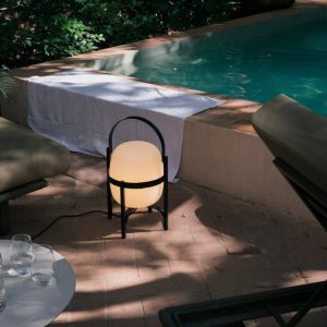 Lámpara de sobremesa Cesta Exterior Santa & Cole aluminio polietileno