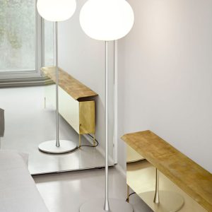 Lámpara de pie Glo Ball F3 de cristal Ø45 cm de Flos