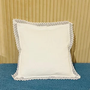 Cojin puntilla blanco 60 x60