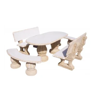 CONJUNTO MESA Y BANCOS PARA JARDIN FRESNO