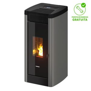 Estufa de pellet con canalización 8.5 Kw de potencia regulable — acabado Titanium