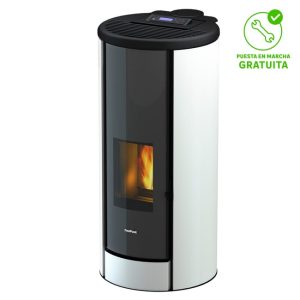 Calefactor de biomasa de diseño compacto — 8.67 kW color blanca + WiFi