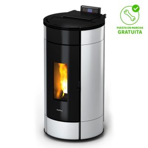 Estufa de pellet de rendimiento superior de 10,5 kW — color blanco